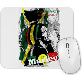 Baskı Dükkanı Bandeira Bob Marley Mouse Pad
