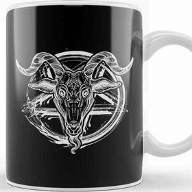 Baskı Dükkanı Baphomet Satanic Pentagram Symbol Kupa