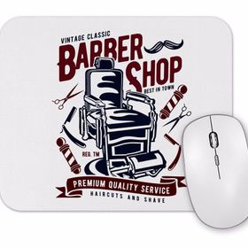 Baskı Dükkanı Barber Shop Mouse Pad