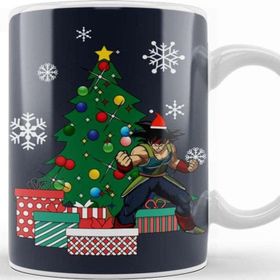 Baskı Dükkanı Bardock Around the Christmas Tree Dragonball Z Kupa