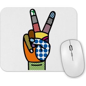 Baskı Dükkanı Barış Zafer İşareti Tasarım Mouse Pad