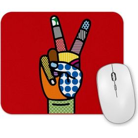 Baskı Dükkanı Barış Zafer İşareti Tasarım Mouse Pad