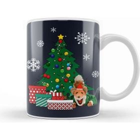 Baskı Dükkanı Basil Brush Around the Christmas Tree Kupa