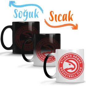Baskı Dükkanı Basketbol Takımı Atlanta Hawks Sihirli Porselen Kupa