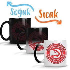 Baskı Dükkanı Basketbol Takımı Atlanta Hawks Sihirli Porselen Kupa