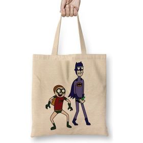 Baskı Dükkanı Batrick E Robin Morty Bez Çanta