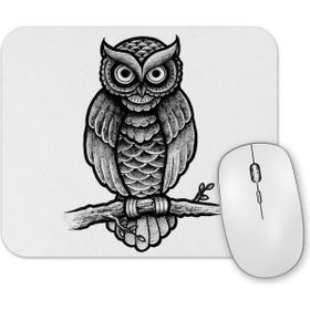Baskı Dükkanı Baykuş Drawing Çizim Hayvan Animal Owl Simple Pet Mouse Pad