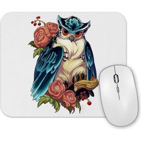 Baskı Dükkanı Baykuş Hayvan Owl Colour Drawing Çizim Mouse Pad
