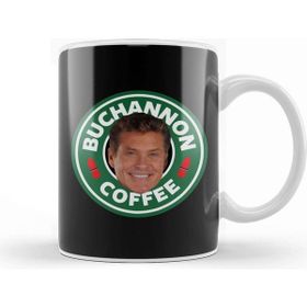 Baskı Dükkanı Baywatch Buchannon Coffee David Hasselhoff Starbucks Logo Kupa