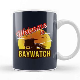 Baskı Dükkanı Baywatch Lifeguard Tower Sunset Kupa