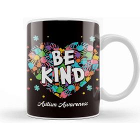 Baskı Dükkanı Be Kind Autism Awareness Puzzle Children Heart Son Daughter Kupa