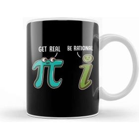 Baskı Dükkanı Be Rational Get Real Funny Math Joke Stats Pun Kupa