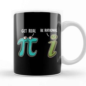 Baskı Dükkanı Be Rational Get Real Funny Math Joke Stats Pun Kupa