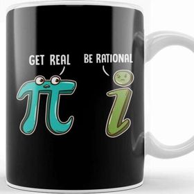 Baskı Dükkanı Be Rational Get Real Funny Math Joke Stats Pun Kupa