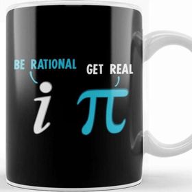 Baskı Dükkanı Be Rational Get Real Funny Math Joke Stats Pun Kupa