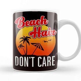 Baskı Dükkanı Beach Hair Island Summer Travel Vacation Ocean Sunbathing Kupa