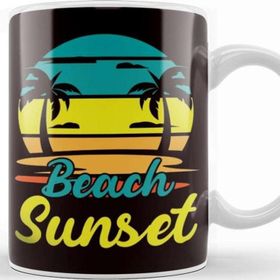Baskı Dükkanı Beach Sunset Sun Sunrise Island Vacation Tanning Sunbathing Kupa