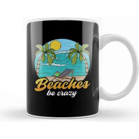 Baskı Dükkanı Beaches Be Crazy Funny Beach Vacationing Pun Kupa