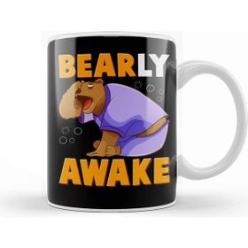 Baskı Dükkanı Bearly Awake Funny Barely Awake Sleepy Bear Pun Kupa