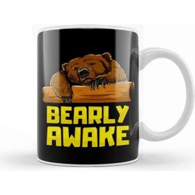 Baskı Dükkanı Bearly Awake Sleeping Bear Funny Barely Sleepy Pun Kupa