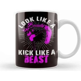Baskı Dükkanı Beauty Kickboxing Beast Kickboxer Girl Fighter Martial Arts Kupa