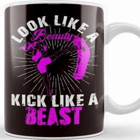 Baskı Dükkanı Beauty Kickboxing Beast Kickboxer Girl Fighter Martial Arts Kupa