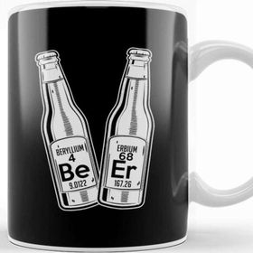 Baskı Dükkanı Beer Beryllium Erbium Funny Chemistry Periodic Pun Kupa Bardak