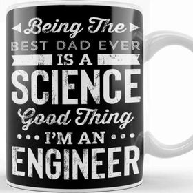 Baskı Dükkanı Being the Best Dad Ever Is A Science Engineer Kupa Bardak