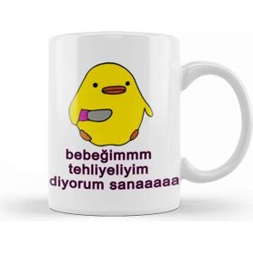 Baskı Dükkanı Belalı Civciv Tehlikeliyim Diyorum Kupa