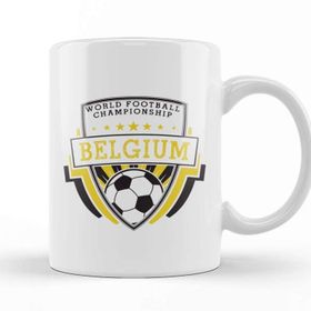 Baskı Dükkanı Belgium Shield World Football Championship Kupa Bardak
