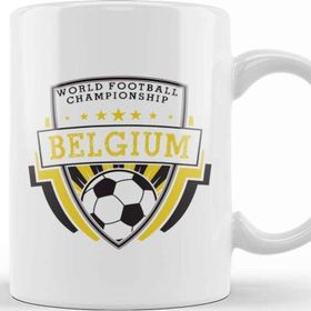 Baskı Dükkanı Belgium Shield World Football Championship Kupa Bardak