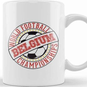 Baskı Dükkanı Belgium Stamp World Football Championship Kupa Bardak