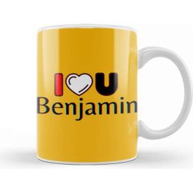 Baskı Dükkanı Benjamin Name Custom Vintage Retro Rainbow Style Design Giftbaby Gift For Him Kupa Bardak