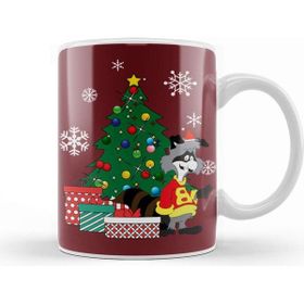 Baskı Dükkanı Bert Racoon Around the Christmas Tree Kupa