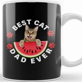 Baskı Dükkanı Best Cat Dad Ever 03 Kupa