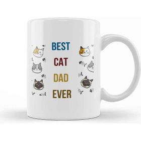 Baskı Dükkanı Best Cat Dad Ever 04 Kupa