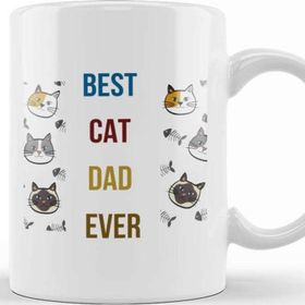 Baskı Dükkanı Best Cat Dad Ever 04 Kupa