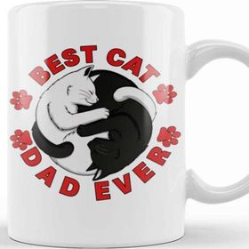 Baskı Dükkanı Best Cat Dad Ever 05 Kupa