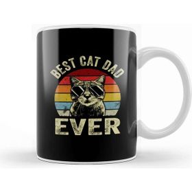 Baskı Dükkanı Best Cat Dad Ever Cat Dad Father Vintage Gift Kupa