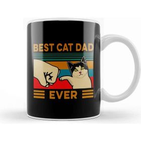 Baskı Dükkanı Best Cat Dad Ever Funny Cat Daddy Father Day Vintage 07 Kupa Bardak
