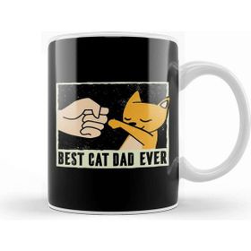 Baskı Dükkanı Best Cat Dad Ever Funny Cat Daddy Father Day Vintage 09 Kupa