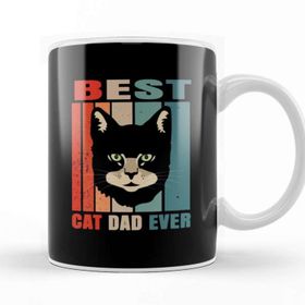 Baskı Dükkanı Best Cat Dad Ever Kedi 01 Kupa