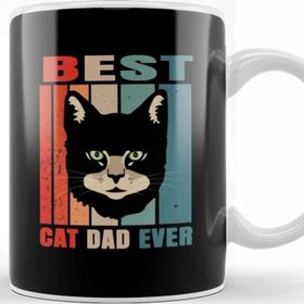 Baskı Dükkanı Best Cat Dad Ever Kedi 01 Kupa