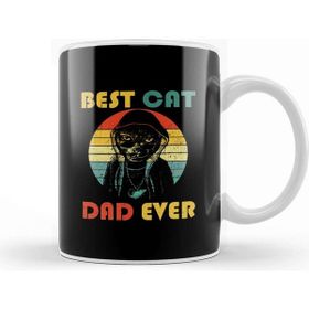 Baskı Dükkanı Best Cat Dad Ever Papa Cat Lover Kedi Kupa Bardak