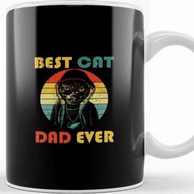 Baskı Dükkanı Best Cat Dad Ever Papa Cat Lover Kupa Bardak