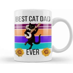 Baskı Dükkanı Best Cat Dad Fathers Day Gift 2021 Kupa