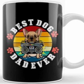 Baskı Dükkanı Best Dog Dad Ever Funny Ddj Köpek Kupa Bardak