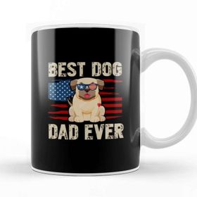 Baskı Dükkanı Best Dog Dad Ever Köpek 08 Kupa