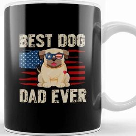Baskı Dükkanı Best Dog Dad Ever Köpek 08 Kupa