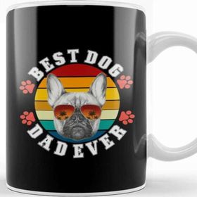 Baskı Dükkanı Best Dog Dad Ever Paw Fist Bump Fathers Day Gift Köpek Kupa Bardak